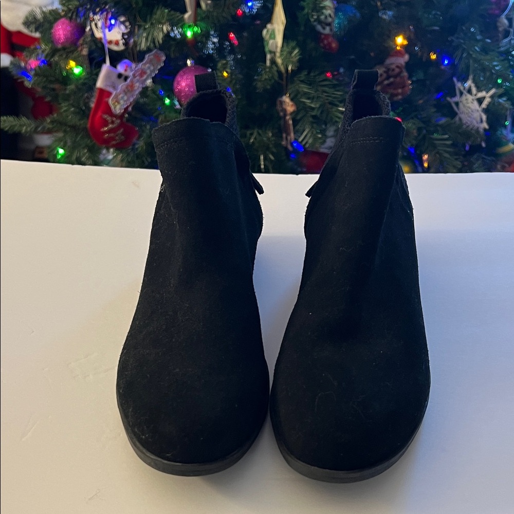 Toms Black Suede Ankle Boots
